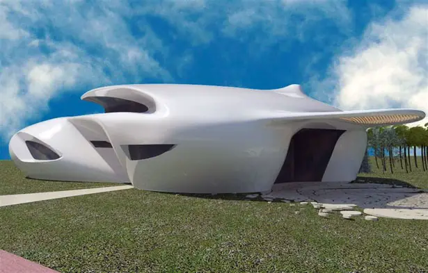 Futuristic House Biomorphism by Ephraim Henry Pavie Architects and Design