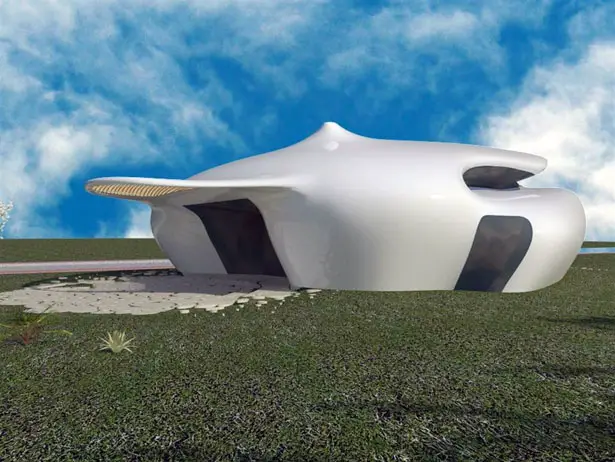 Futuristic House Biomorphism by Ephraim Henry Pavie Architects and Design