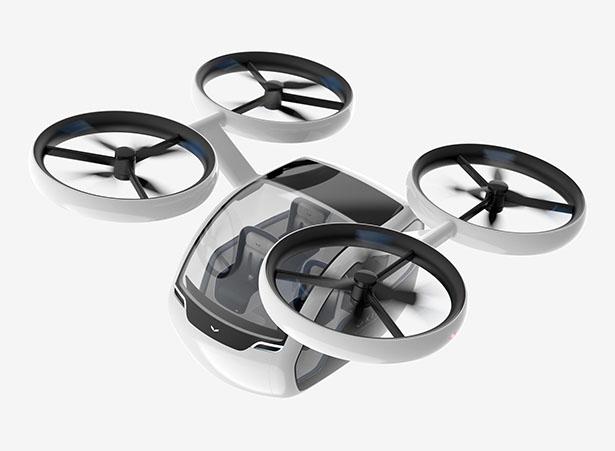 Futuristic Kite Passengers Drone Concept for Greater Bay Area by Andrea Ponti