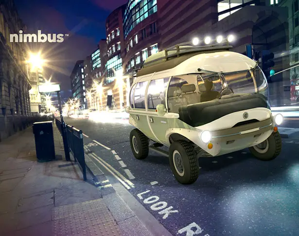 Hemisferio Criativo Nimbus e-Car is A Cute Futuristic Concept Car for A Variety of Terrain