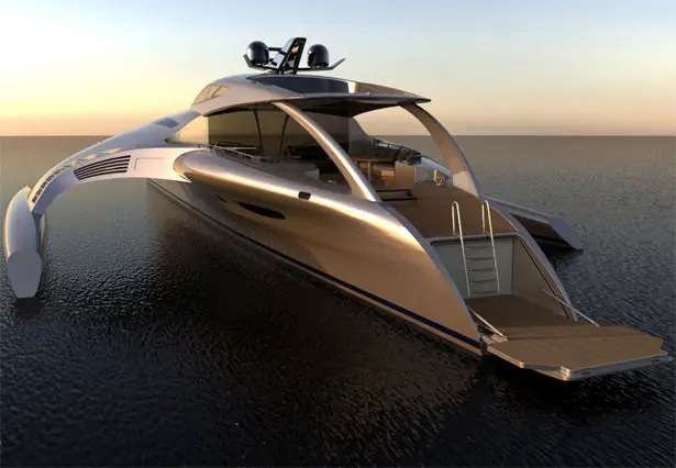 futuristic superyacht adastra by John Shuttleworth