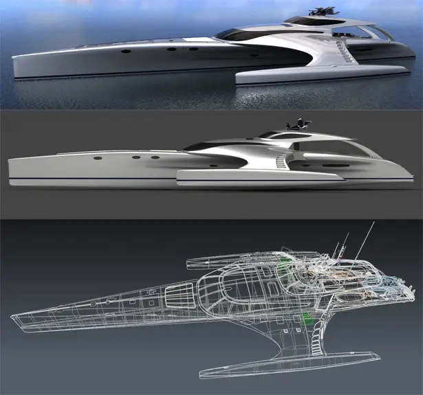futuristic superyacht adastra by John Shuttleworth