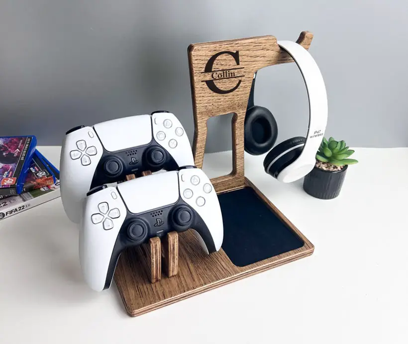 Cool Gaming Controller and Headset Stand to Complement Your Gaming Desk
