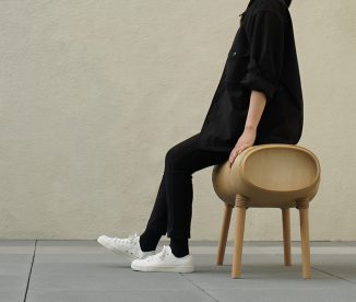 Silkworm Cocoon Inspired GanDan Bench Displays The Beauty of Veneer Gradation