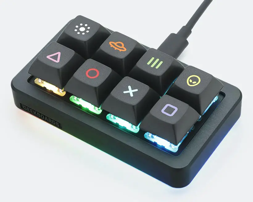 Geekboards RGB Aluminum 8-Key Hot-Swappable Macropad