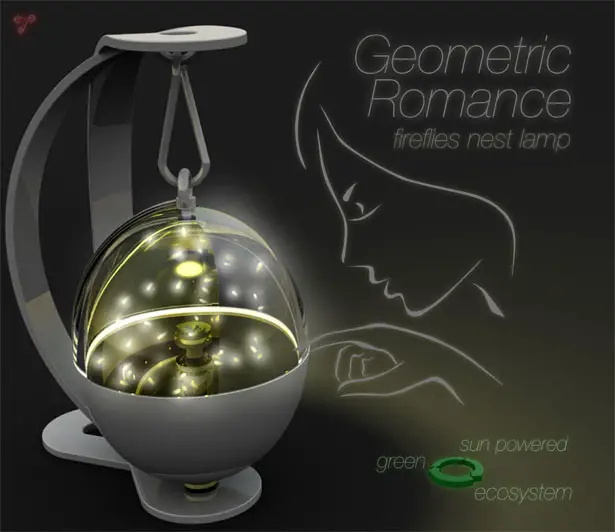 Geometric Romance - Beautiful Firefly Nest Lamp Concept by Tommaso Gecchelin