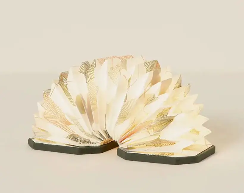 Ginkgo Accordion Sculptural Lamp