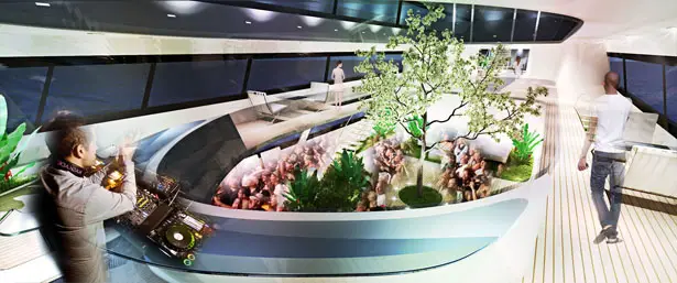 Gorilla Yacht Concept Features Atrium Garden At Its Central Point