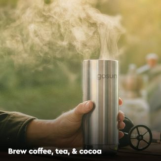 GoSun Brew – Coffee Mug with Integrated French Press, Brew Your Coffee Anywhere!