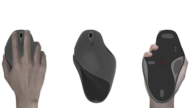 Grabby Mouse : Ergonomic Mouse Design That Prevents Wrist Pain