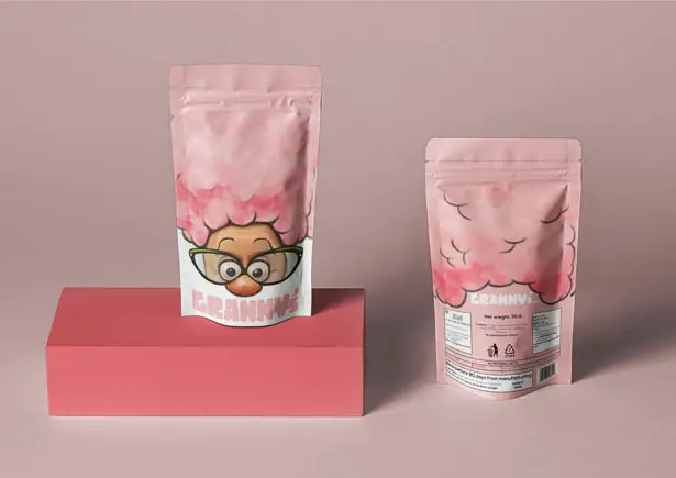 Granny's Cotton Candy Packaging Design by Priyal Patel