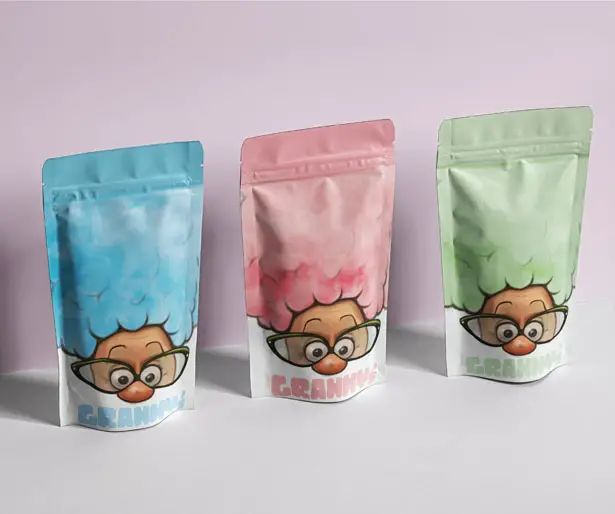 Granny's Cotton Candy Packaging Design by Priyal Patel