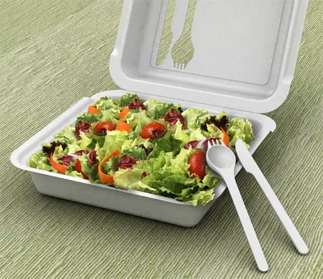 Green Box : Takeaway Box With Integrated Eating Utensils
