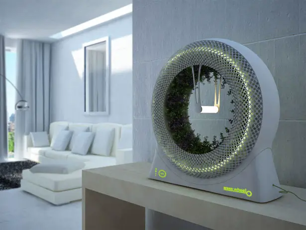 Green Wheel Rotary Hydroponic System by Libero Rutilo