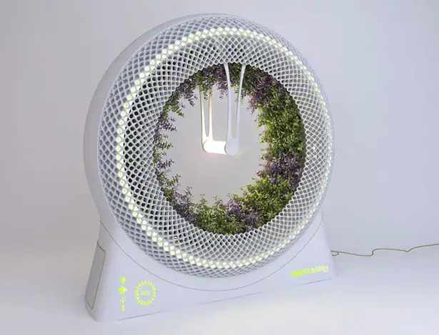 Green Wheel Rotary Hydroponic System by Libero Rutilo