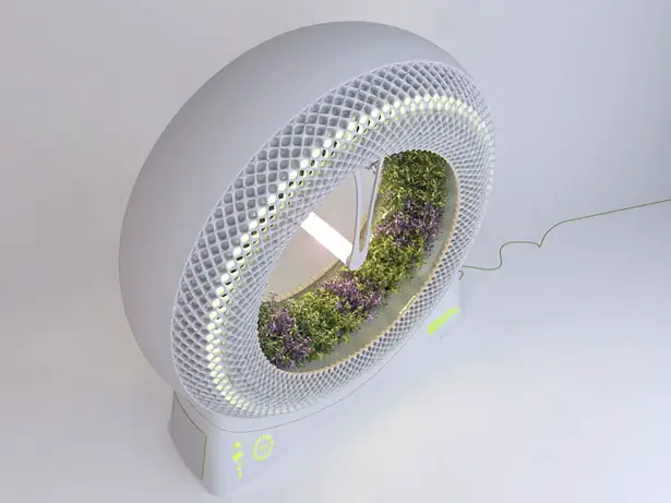 Green Wheel Rotary Hydroponic System by Libero Rutilo