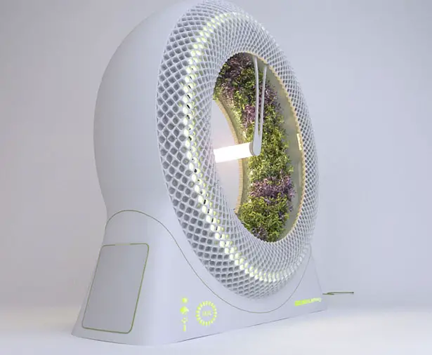 Green Wheel Rotary Hydroponic System by Libero Rutilo