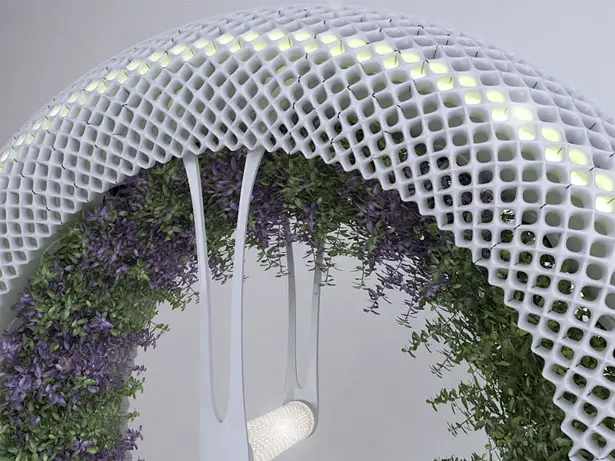 Green Wheel Rotary Hydroponic System by Libero Rutilo