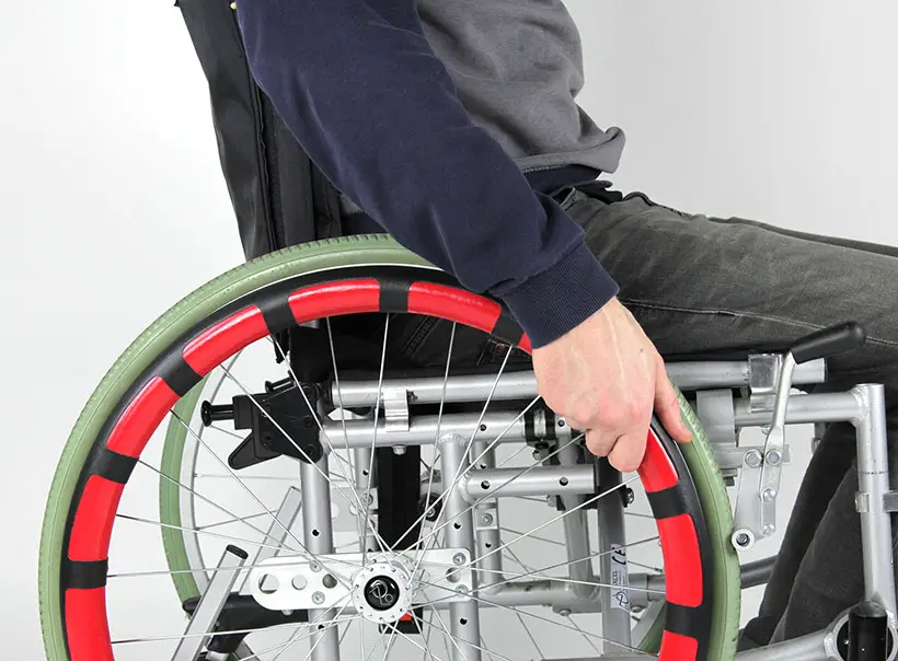 Grip Wheelchair Rim Cover by Lorcan Looney, Bryce Cormack, and Leah Deegan