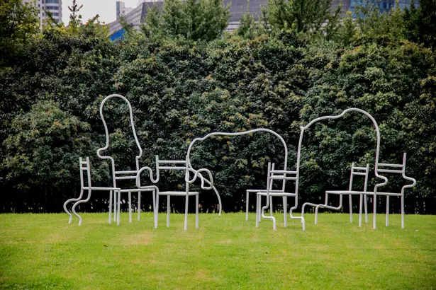 Growing Chairs Art Installation Breaks Ground in Shanghai by Hongtao Zhou