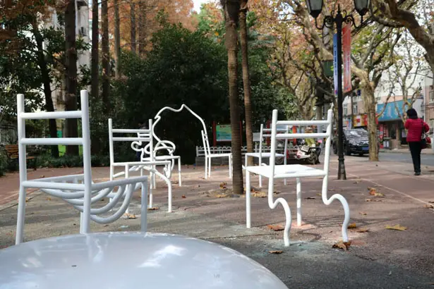 Growing Chairs Art Installation Breaks Ground in Shanghai by Hongtao Zhou