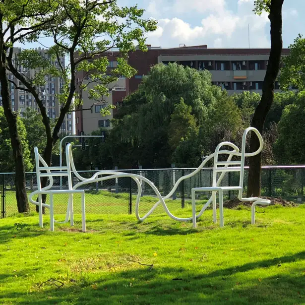 Growing Chairs Art Installation Breaks Ground in Shanghai by Hongtao Zhou