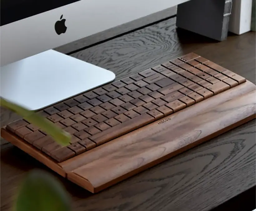 Hacoa Full Ki-Board Wireless - Natural Wooden Computer Keyboard