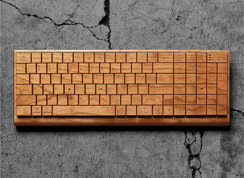 Hacoa Full Ki-Board Wireless - Natural Wooden Computer Keyboard