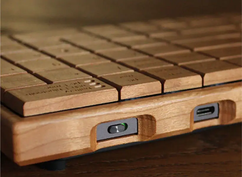 Hacoa Full Ki-Board Wireless - Natural Wooden Computer Keyboard