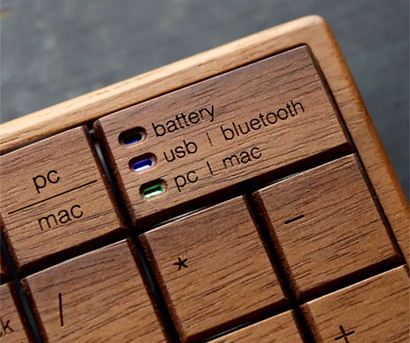 Hacoa Full Ki-Board Wireless - Natural Wooden Computer Keyboard