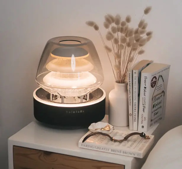 HaloFalls - Water Fountain, Bluetooth Speaker, and Ambient Lamp in One