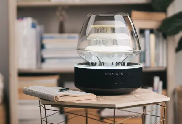 HaloFalls - Water Fountain, Bluetooth Speaker, and Ambient Lamp in One