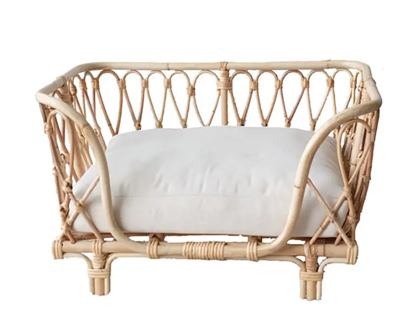 Handcrafted Rattan Pet Bed