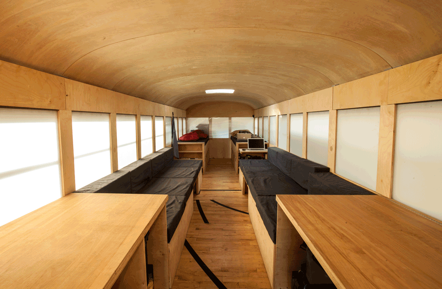 Hank Bought A Bus Project Transformed A School Bus Into A Tiny Living Space