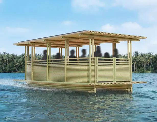 Hari Pontoon - Solar Powered Bamboo Water Taxi