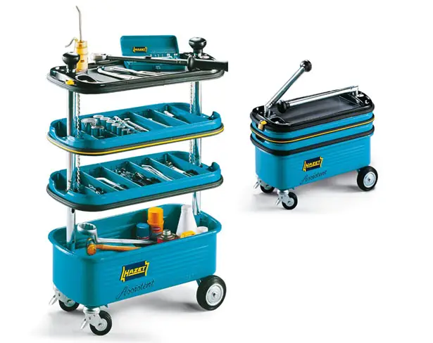 Hazet HZ166N Collapsible Tool Trolley Expands Vertically to Keep All Your Tools