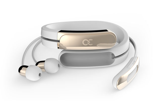 Helix Wearable Cuff with Stereo Bluetooth Earbuds by Ashley Chloe Inc.