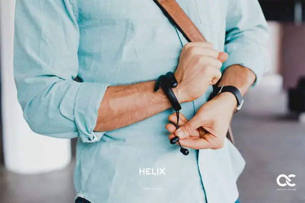 Helix Wearable Cuff with Stereo Bluetooth Headphones by Ashley Chloe Inc.