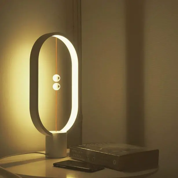 Heng Balance Lamp with Magnetic Mid-Air Switch by Li Zanwen