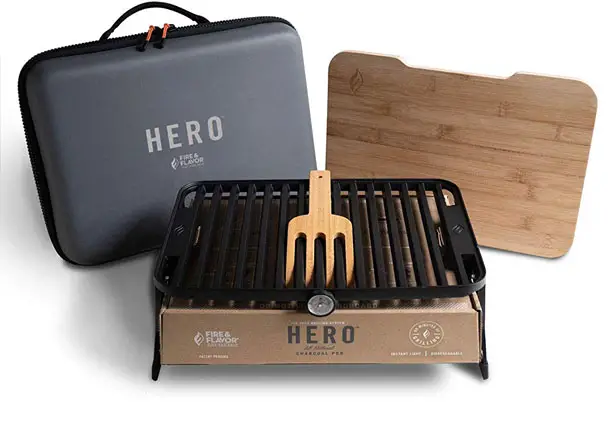 HERO Grill Portable Lightweight Charcoal Grilling System
