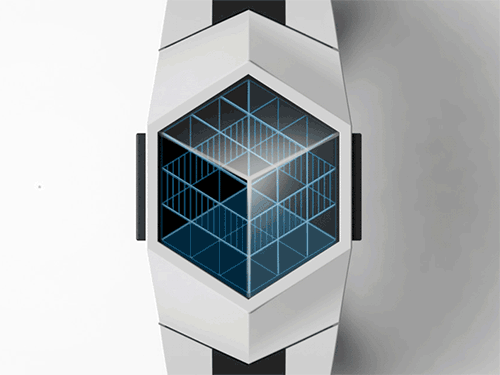 Hexahedron Watch by Peter Fletcher