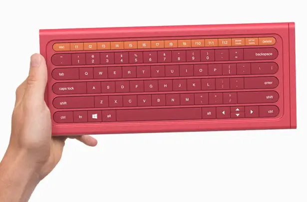 Modern Hidekey Compact Keyboard with Retractable Number Pad by Yeongseok Go