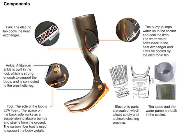 Hierex Hiking Prosthetic Leg by Kesu Wang