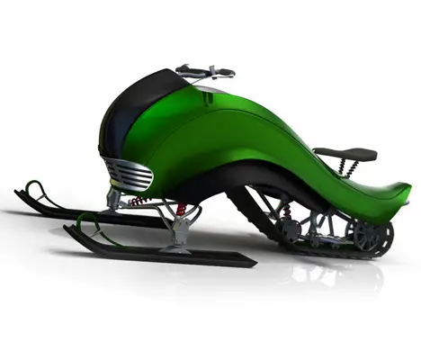 Hima Snowmobile With Aerodynamic Body Is Perfect for Snowmobile Racing