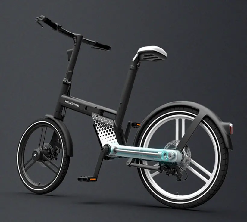 HONBIKE - Electric Folding Bike with Shaft Drive