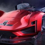 Futuristic Honda Cyberrace for Future Racecar Competition by Frederic Le Sciellour