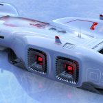 Futuristic Honda Cyberrace for Future Racecar Competition by Frederic Le Sciellour