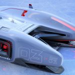 Futuristic Honda Cyberrace for Future Racecar Competition by Frederic Le Sciellour