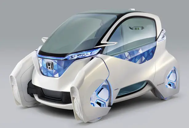 Honda Micro Commuter : Compact Futuristic Electric City Commuter with Joystick Steering System