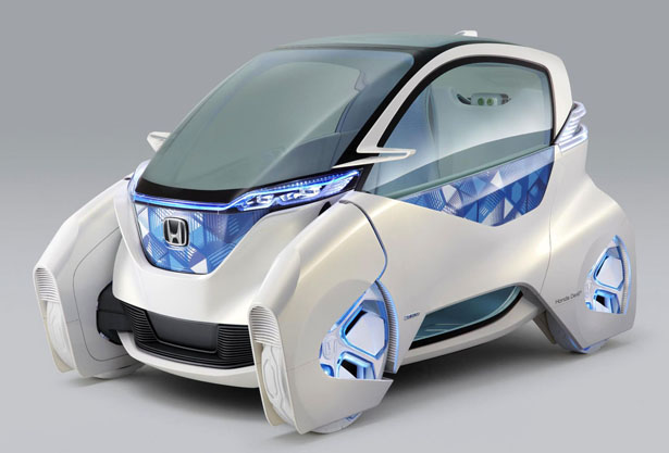 Honda Micro Commuter : Compact Futuristic Electric City Commuter with Joystick Steering System